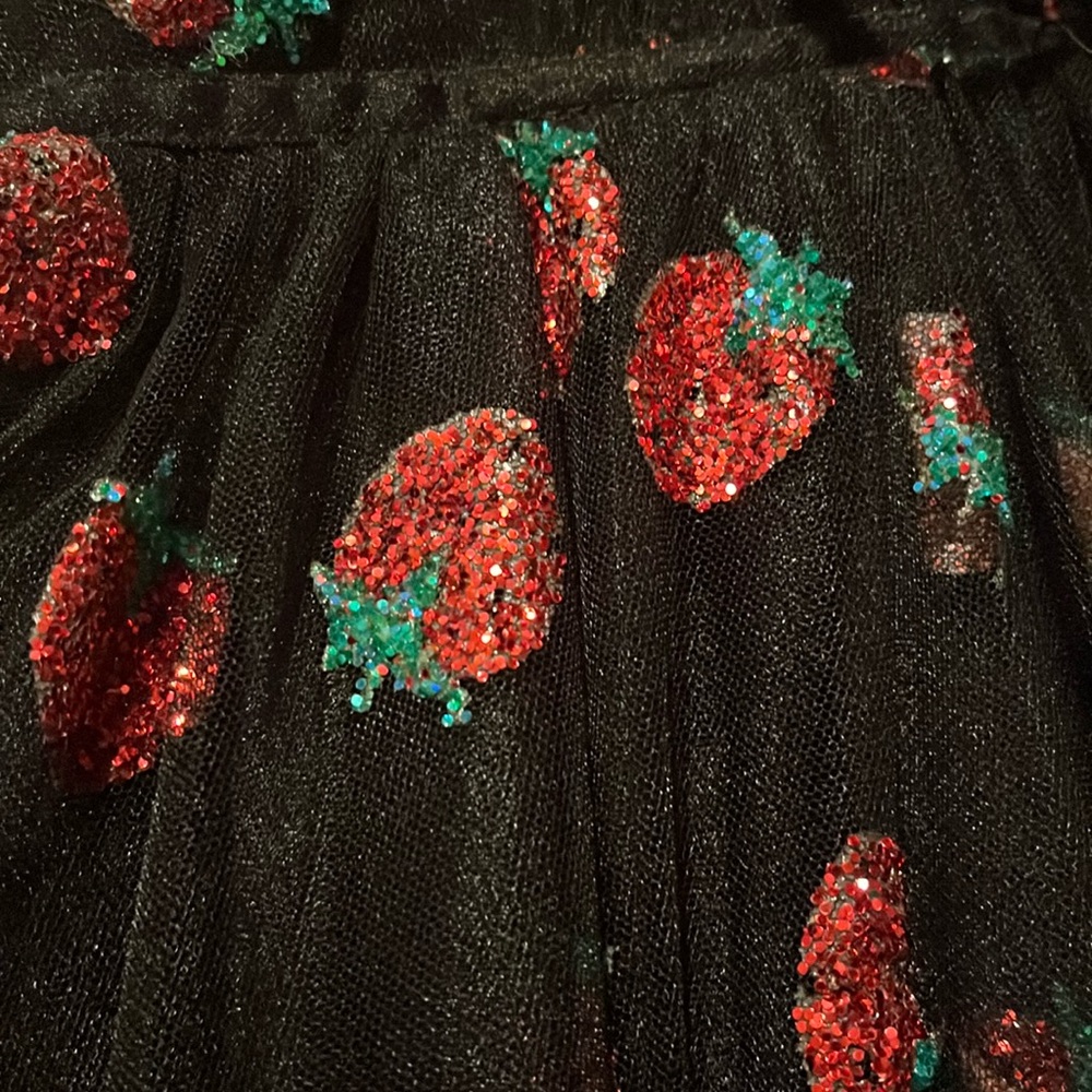 Lirika Matoshi Black Midi Strawberry Dress - Picture 6 of 6